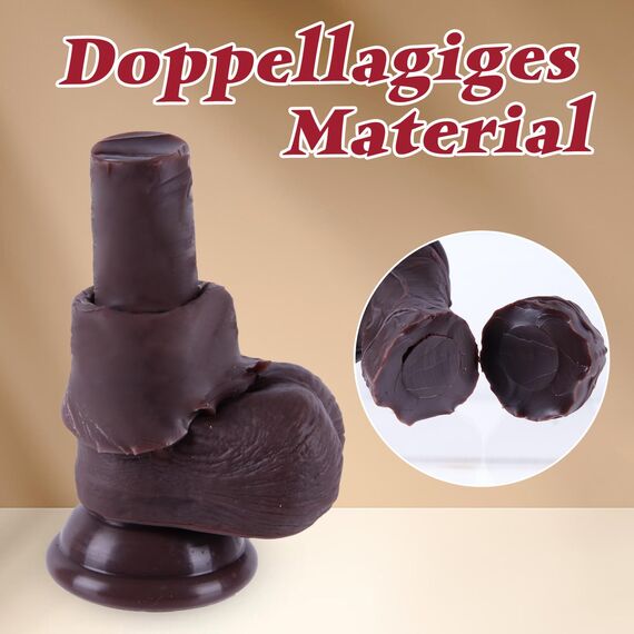 7,8 cm Durchmesser riesiger schwarzer Dildo, 26,5 cm realistischer, übergroßer dicker Dildo, Saugfuß langer Dildo, XXL übergroßer Dildo, anale breite Dildo, geeignet für erfahrene Männer und Frauen