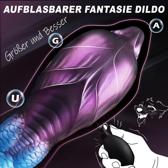 Monster Dildo Aufblasbarer Anal Alien Fantasy Dildo Horse Knot Analdildos BDSM Sexspielzeug Extrem für Frauen Männer Paare Analplug Groß Analspielzeuge Prostata Stimulation Dick Anal Sex Toys