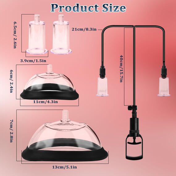 Klitoris Saugschalen Muschipumpe Sexspielzeug für Frauen, Manuelle Vakuum Klitoral Vaginapumpe, Stimuliert Klitoris Sauger, Vagina Sucker Vakuum Pussy Pump Klitoris Stimulator Sex Toys für Frauen