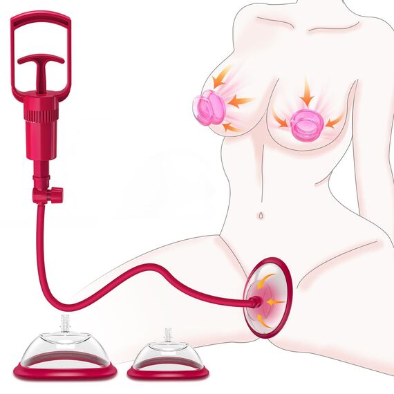 Klitoris Saugschalen Muschipumpe Sexspielzeug für Frauen, Manuelle Vakuum Klitoral Vaginapumpe, Stimuliert Klitoris Sauger, Nippelsauger Vakuum Pussy Pump Klitoris Stimulator Sex Toys für Frauen