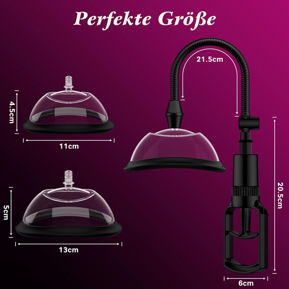 KGH Muschipumpen Sexspielzeug für Frauen, Vagina Klitoris Vakuumpumpe für Erhöht Empfindung und Sexuelle Vergnügen, Klitoris Stimulator Nippelsauger mit 2 Starke Saugnäpfen für Fraue Paare Vergnüge