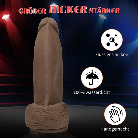 HIVEFUN Dildo Groß Realistischer Diloschwanz für Männer Analspielzeuge, 22cm Sex Spielzeug für Paare Analdildos mit Saugnapf, Sexspielzeug für Frauen Solo Sexmaschine Vibrator Sextoysets für Damen