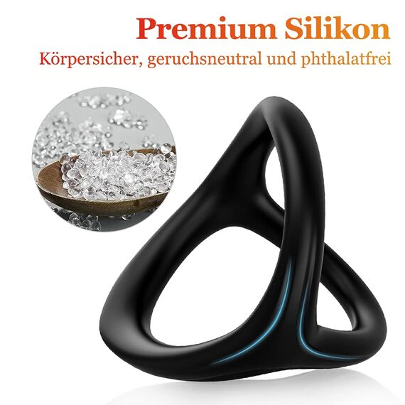 Dreieckiger Penisringe Sex Spielzeug für die Männer Extrem - Premium Silikon Penisring mit Hodenring Gürtel, Dehnbare Cockringe für Männer Zeitverzögerung Erotisches Sexspielzeug für Paare Extrem Sex