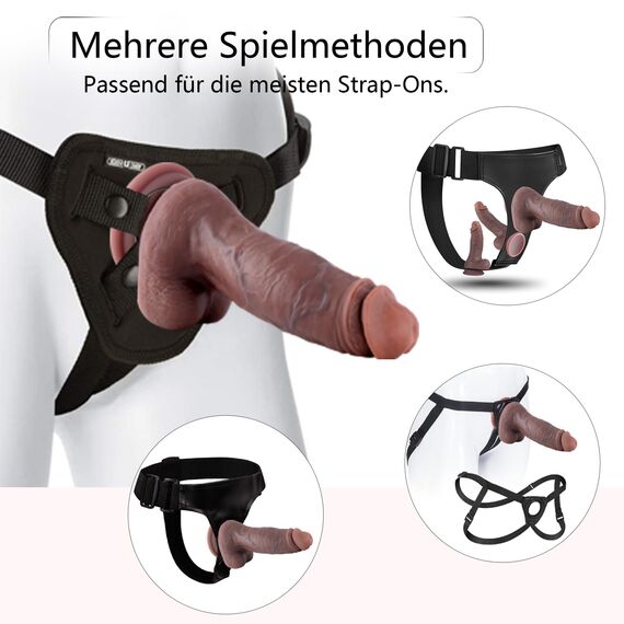 Realistischer Silikon-Dildo, Super-Klassiker-Dildo mit starkem Saugnapf, Sexspielzeug für Männer, Frauen und Paare M