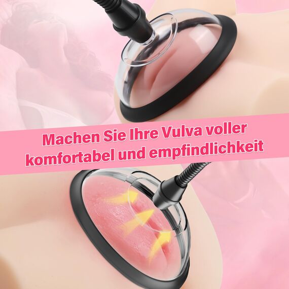 Muschipumpe Sexspielzeug Elektro für Frauen, Vakuum Klitoral Vaginapumpe, Vakuumpumpe Muschipumpe mit 3 Saugmodi, Automatisch Pussy-Pumpe Stimulator mit 5 Starke Saugnäpfen für Fraue Paare Vergnüge
