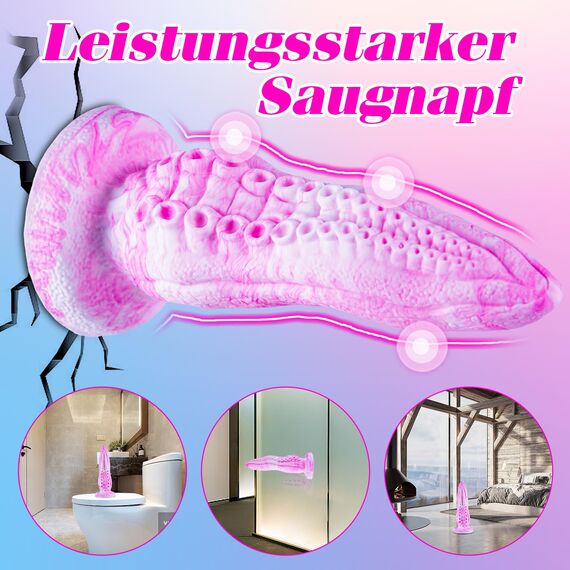5cm Durchmesser Realistischer Monster Tentakel Oktopus Soft Silikon Dildo Anal Pink, 22 cm Thick großer Fantasie Anal dildo Saugnapf, big huge animal alien tier Dicker dildo sex spielzeug für die frau
