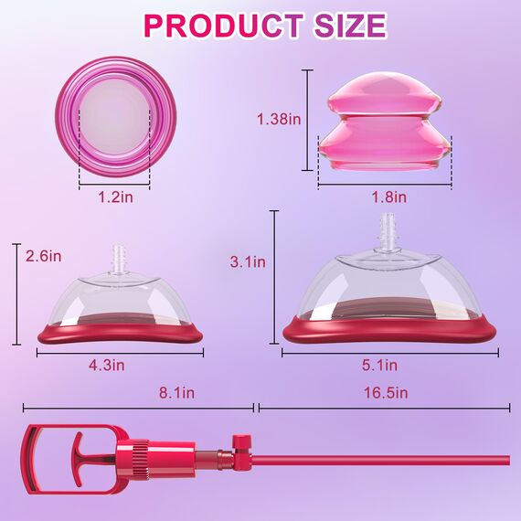 Klitoris Saugschalen Muschipumpe Sexspielzeug für Frauen, Manuelle Vakuum Klitoral Vaginapumpe, Stimuliert Klitoris Sauger, Nippelsauger Vakuum Pussy Pump Klitoris Stimulator Sex Toys für Frauen