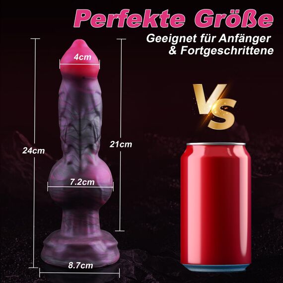 24cm Monster Dildo Fantasy Knot Animal Tier Dildo xxl Dog Wolf Horse Penis Realistischer Analdildo G-Punkt & Prostata stimulation Dildoschwanz für Frauen Sex Spielzeug für die Männer Paare Sex Toys