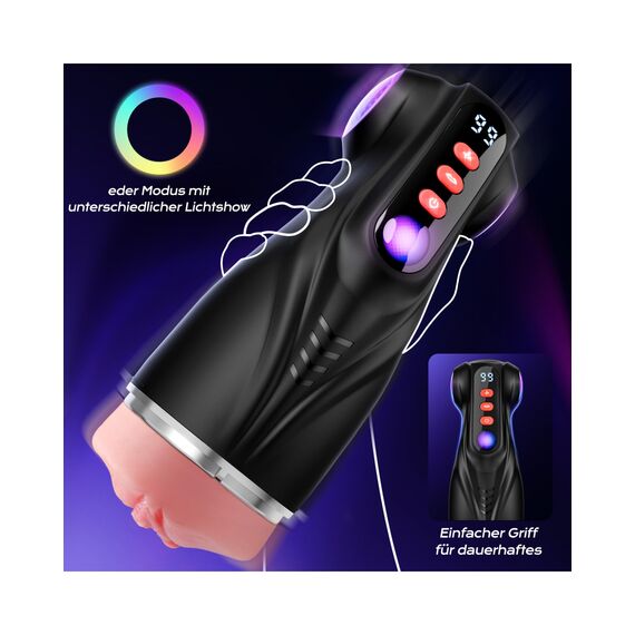 Tauara Masturbator Sex Spielzeug für die Männer, Masturbieren für Männer mit 3 Liner Abnehmbare, APP Masturbatoren mit 9 Vibration und 9 Saugen Taschenmuschi Sexspielzeug Maschinen & Geräte