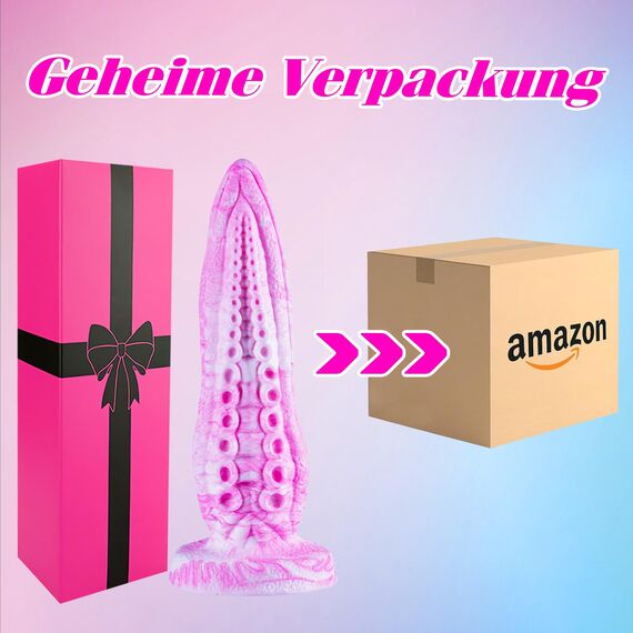 5cm Durchmesser Realistischer Monster Tentakel Oktopus Soft Silikon Dildo Anal Pink, 22 cm Thick großer Fantasie Anal dildo Saugnapf, big huge animal alien tier Dicker dildo sex spielzeug für die frau