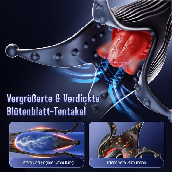 Tagnaff Masturbator Taschenmuschi Upgrade-Größe 10 Zungenmodi Sex Spielzeug für die Männer Paare Extrem Sex Toys für Penis Klitoris Brust Stimulation, Vibratorensets für Männer mit 3D-Partikel Sextoys