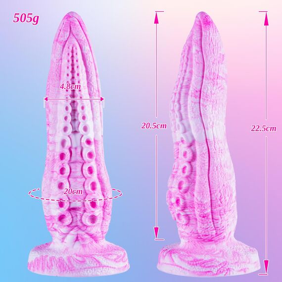 5cm Durchmesser Realistischer Monster Tentakel Oktopus Soft Silikon Dildo Anal Pink, 22 cm Thick großer Fantasie Anal dildo Saugnapf, big huge animal alien tier Dicker dildo sex spielzeug für die frau