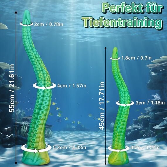 Wakelust 50CM Flüssiges Silikon Dildo Monster Fantasy Dildo mit Starkem Saugnapf Realistischer Oktopus-Tentakel Dildo für Sie Analdildos G-Punkt Anal Plug Erotik Sexspielzeug für Männer Frauen Paare