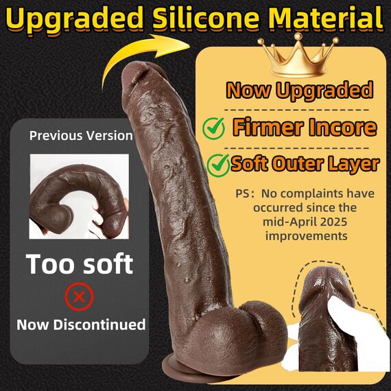 30.0 cm Riesiger Dicker Big Black Dildo - Riesiger XL Großer BBC Dildo mit Saugnapf, Soft Real Feel Dual Density Silikon Dildos, Massive Analdildos für Männer Frauen Gay, Unisex Erwachsene