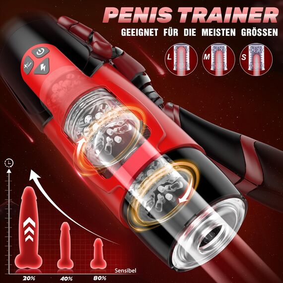 Pangpangmi Elektrischer Masturbator Masturbieren für Männer, Sex Spielzeug für die Männer mit 7 Modi Teleskopfunktion und Rotation, App-Steuerung Masturbatoren Taschenmuschi Penis Sexspielzeug