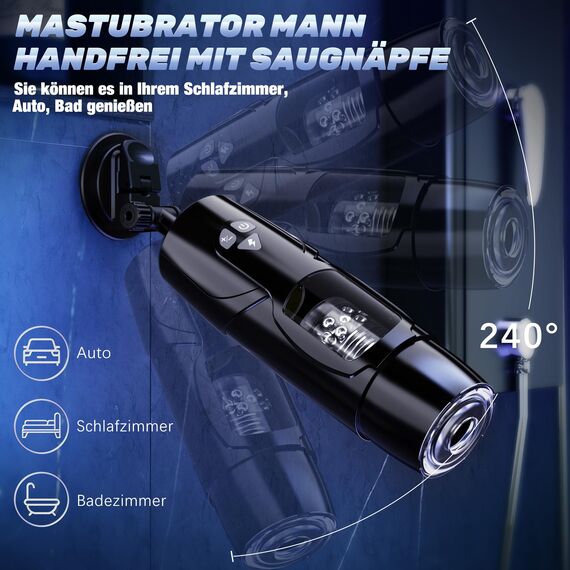 Pangpangmi Elektrischer Masturbator Masturbieren für Männer, Sex Spielzeug für die Männer mit 7 Modi Teleskopfunktion und Rotation, App-Steuerung Masturbatoren Taschenmuschi Penis Sexspielzeug