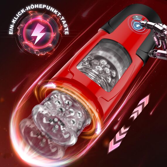 Pangpangmi Elektrischer Masturbator Masturbieren für Männer, Sex Spielzeug für die Männer mit 7 Modi Teleskopfunktion und Rotation, App-Steuerung Masturbatoren Taschenmuschi Penis Sexspielzeug