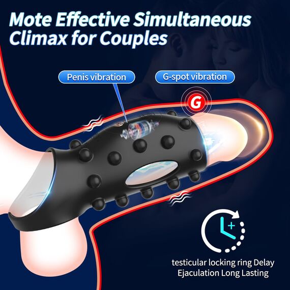 Vibratorenset für Männer Penisring Sex spielzeug für die Männer,Vibration Stimulation Klitoris Penishülle für Penis G-Punkt,10 Vibrations Penis Ring für Sex Sexspielzeug für Paare Extrem Sex Toys