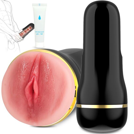 Realistische Masturbator Taschenmuschi，Realistisch Groß Masturbieren für Männer，Erotik Sex Spielzeug für die Männer，Masturbator Cup mit 3D Vagina Klitoris，Pocket Pussy Blowjob Penis Sex Toys
