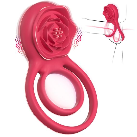 Penisring Vibrator mit Klitoris Stimulator, Penis Ring Vibratoren Sex Spielzeug für Männer Paare Frauen, 9 Vibrations Cockring Erotisches Sexspielzeug Mann Paar Frau Extrem, Penisringe Sex Toys