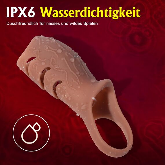 Penisring Vibrator Penishülle Sex Spielzeug für Die Paare, Männer Sexspielzeug Penisringe für G-Punkt Hoden DRAGOSTI Penis Ring 10x Vibration mit App, Penis Sleeve Cockring Sex Toyset für Man Paare