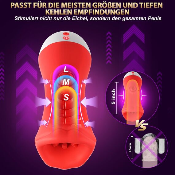 Pangpangmi Masturbieren für Männer Elektrisch, Sex Spielzeug für die Männer Solo Paare Masturbator mit 9 Vibration 9 Lecken Vibrator Sexspielzeug Vibratorensets Masturbatoren
