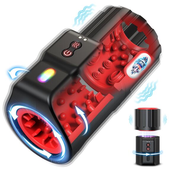 Elektrischer Masturbator Sex Spielzeug für die Männer - Masturbieren Sexspielzeug für Männer Solo Paare Extrem Sex mit 10 Vibrierend & Rotierend, Taschenmuschi Penis Masturbatoren Blowjob Sex Toys