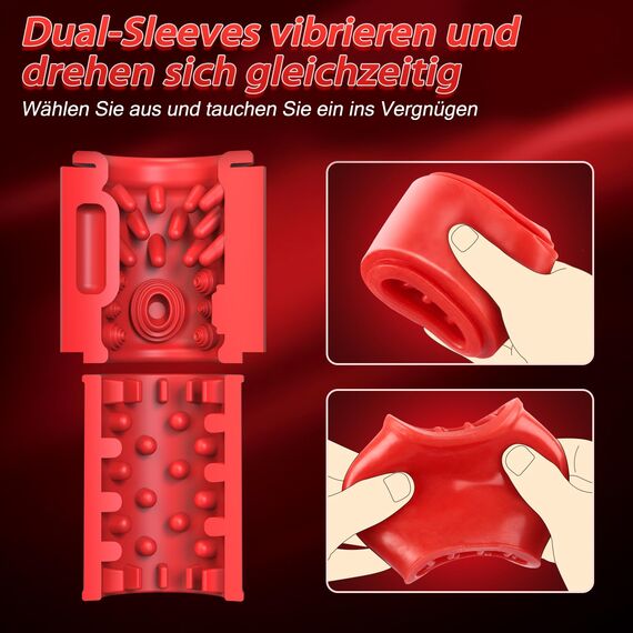 Elektrischer Masturbator Sex Spielzeug für die Männer - Masturbieren Sexspielzeug für Männer Solo Paare Extrem Sex mit 10 Vibrierend & Rotierend, Taschenmuschi Penis Masturbatoren Blowjob Sex Toys