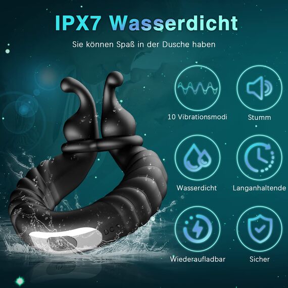 Penisring Vibrator, Penisringe Sex Spielzeug für die Paare mit Einstellbare Größe,Cockring Sexspielzeug für Paare Extrem Sex mit 10 Vibrationsmodi, Penis Ring Sex Spielzeug für die Männer Extrem