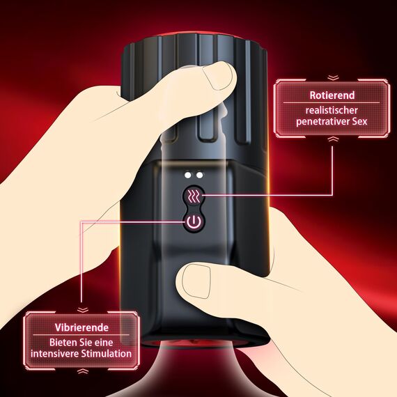 Elektrischer Masturbator Sex Spielzeug für die Männer - Masturbieren Sexspielzeug für Männer Solo Paare Extrem Sex mit 10 Vibrierend & Rotierend, Taschenmuschi Penis Masturbatoren Blowjob Sex Toys