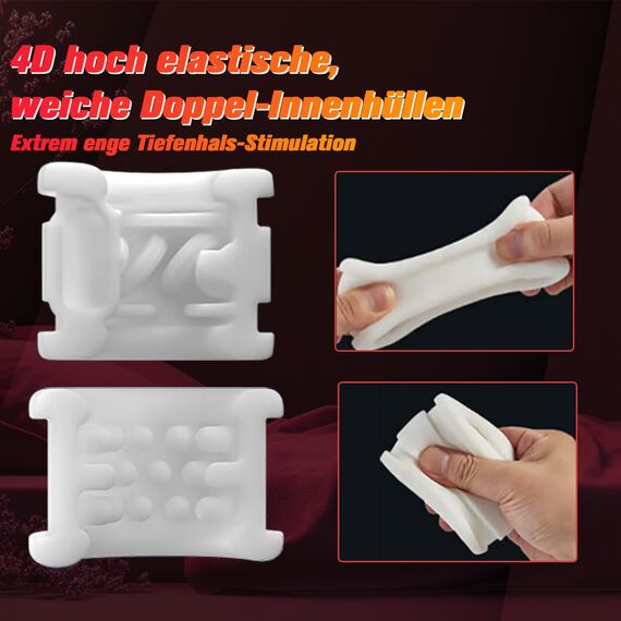 Masturbieren für Männer Elektrisch, Doppelhülle mit Stoß Rotation Vibration Sex Spielzeug für die Männer, Blowjob Taschenmuschi Sexmaschine Masturbator Realistisch, YAWNSHE Penis Vibrator Sexspielzeug