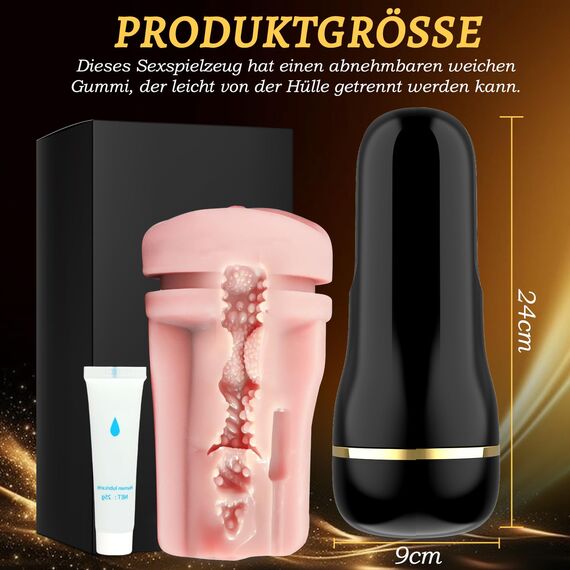 Realistische Masturbator Taschenmuschi，Realistisch Groß Masturbieren für Männer，Erotik Sex Spielzeug für die Männer，Masturbator Cup mit 3D Vagina Klitoris，Pocket Pussy Blowjob Penis Sex Toys