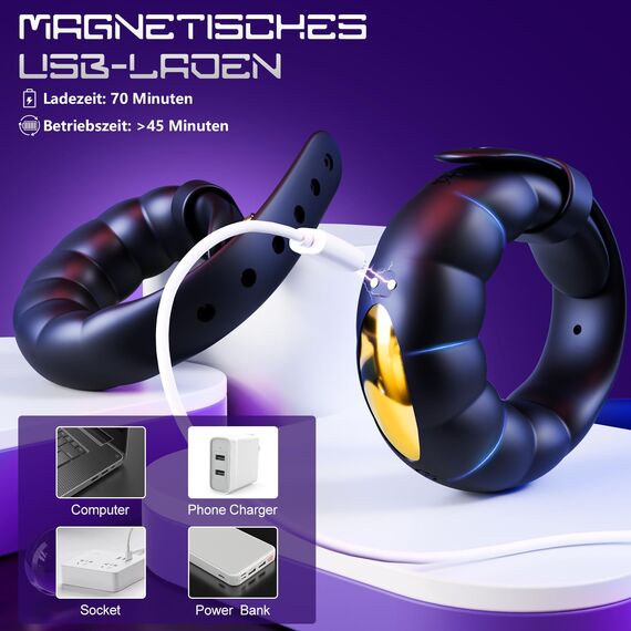 Penisring Vibrator Sex Spielzeug für die Männer Extrem -Cockring Penis Ring Sex Spielzeug für die Paare mit Einstellbare Größe,APP Fernbedienung Vibratorensets für Paare mit 10 Vibrations Penisringe.