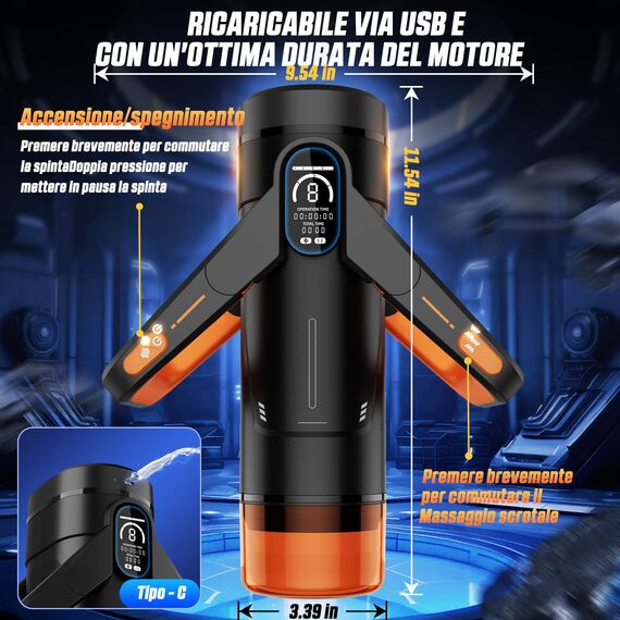 Eanatoys Masturbieren für Männer Sex Spielzeug für die Männer Masturbator, 9 Vibratoren & 9 Teleskopfunktion & 3D Realistische Vagina & LCD-Display der Effektive Stressabbau nach Feierabend