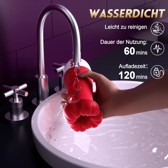 Pangpangmi Masturbieren für Männer Elektrisch, Sex Spielzeug für die Männer Solo Paare Masturbator mit 10 Vibration 10 Lecken 4 Saugen Vibrator Sexspielzeug Vibratorensets Masturbatoren