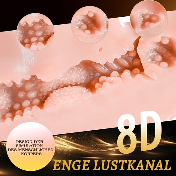 Realistische Masturbator Taschenmuschi，Realistisch Groß Masturbieren für Männer，Erotik Sex Spielzeug für die Männer，Masturbator Cup mit 3D Vagina Klitoris，Pocket Pussy Blowjob Penis Sex Toys