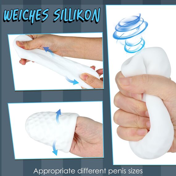 Wiederverwendbare Masturbationshilfe Masturbieren für Männer Sex Spielzeug für die Männer Masturbator Cup Sex Spielzeug Masturbatoren Taschenmuschi 3D Realistisch Pocket Pussy Blowjob Penis Sex Toys