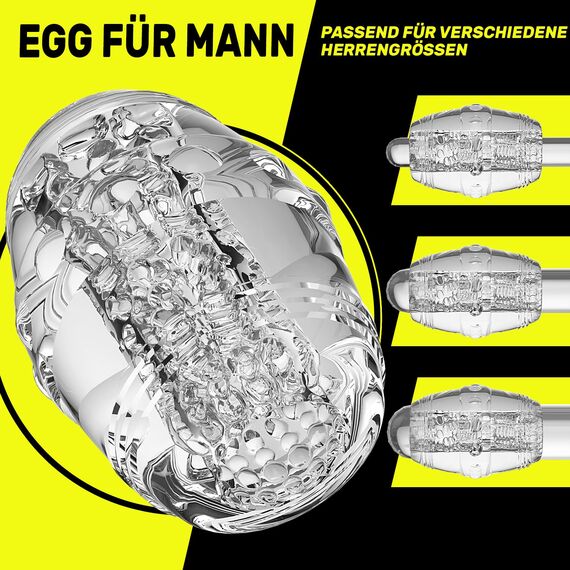 Masturbator Taschenmuschi Sex spielzeug für die Männer,Realistischer 3D Masturbation Erotik Manuelle Cup Masturbatoren Eichel Stimulation Pocket Pussy (Transparent)