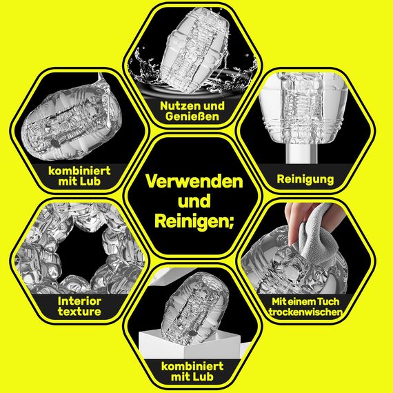 Masturbator Taschenmuschi Sex spielzeug für die Männer,Realistischer 3D Masturbation Erotik Manuelle Cup Masturbatoren Eichel Stimulation Pocket Pussy (Transparent)