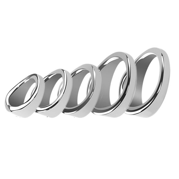 Buntune Männ Edelstahl Cockringe,Metall Pleasure Penisring zur Potenzsteigerung,Erotik Penis Bondage Eichel Intimschmuck Eichelring verzögerte Ejakulation Ring SM Sexspielzeug für Männer(5 Stück Set)