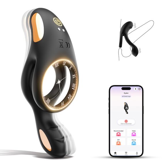 Penisring Vibrator Spielzeug für die Paare Klitoris, Penis Ring Erotisches Sex Spielzeug für Paare Extrem Sex 10 Vibrationsmodi, Penisringe Sexspielzeug für die Männer Solo Dual Cockring Massagegerät