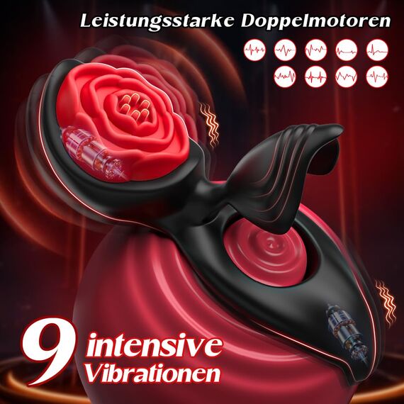 Penisring Vibrator mit Klitoris Hoden Stimulator Penis Ring Vibratoren Sex spielzeug für die paare Cockring mit 9 Vibrationsmodi Sex Spielzeug für die Männer Solo erotisches sexspielzeug für paare