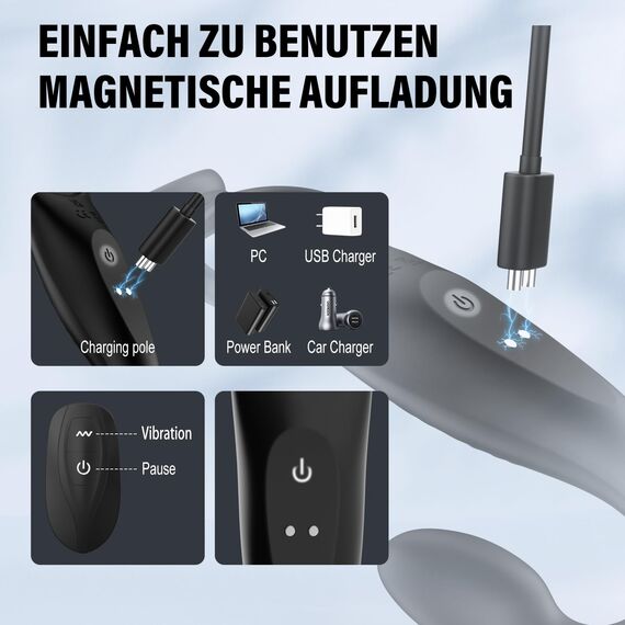 Penisring Sex Spielzeug für Paare - Cockring Vibrator Sextoysets für Men Extrem Sex，Prostata Stimulation Analplug# für Männer Ringe mit 10*10 Vibrationsmodi, Herren Erotisches Analvibratoren Buttplug