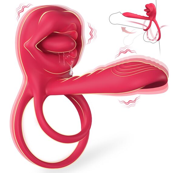 Cacuola Upgrade Erotik Penis G Punkt Klitoris Stimulator, Tiefes Lecken Sex Spielzeug für die Frau Männer Extrem, 9 leistungsstarke Vibrationsmodi Leise Bohrmaschiene Sextoys, Hodenringe für den Mann