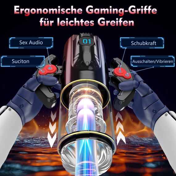 Elektrischer Masturbator Cup Sex Spielzeug für die Männer - Masturbieren für Männer mit 9 Teleskopfunktion & Saugmodi & Rotationsmodi,Taschenmuschi für die Männer Blowjob Penis Vibrator Trainer Sextoy