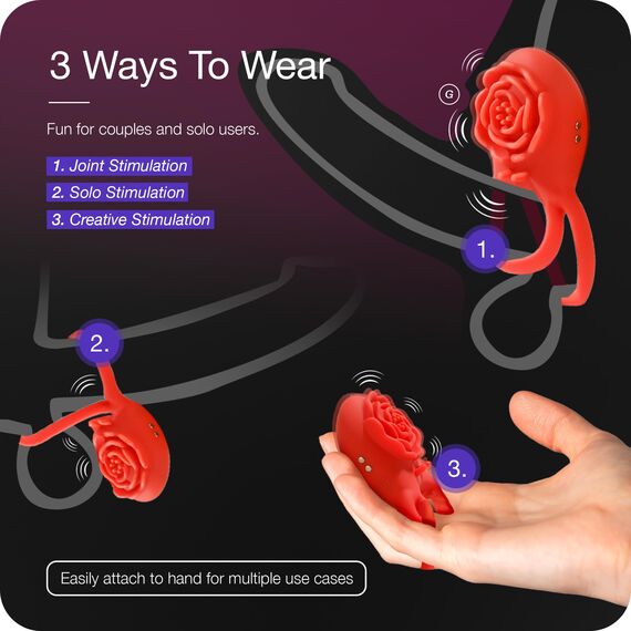 Solofun Vibrierender Penisring Sexspielzeug für Männer Penisring Vibrator mit 8 Vibrationen Klitorisstimulator Erwachsene Sexspielzeug für Männer Frauen mit Fernbedienung Vibratoren für Männer