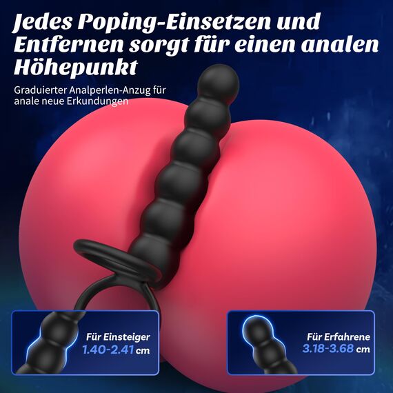 Sex Spielzeug für die Paare Anal Vibrator, Doppel Penetrations Dildo Penies Ring für Sex Sexspielzeug Männer, Penisring Analvibratoren Mann Prostata Stimulation, Paarvibrator für Paare Sex Toys Extrem
