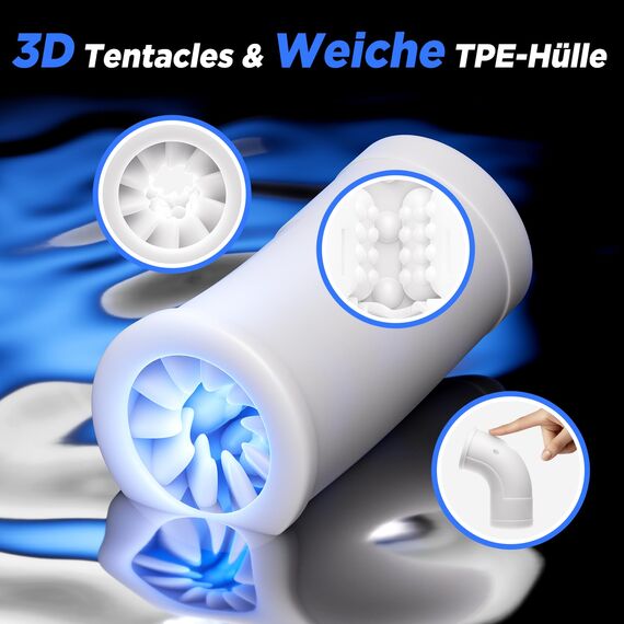 Abnehmbar Masturbator Cup Sex Spielzeug für Männer – Elektrischer Sexmaschine Stroker mit APP Control, 4 Stoß- und Vibrationsmodi, Blowjob Penis Pussy Sex Toys, Masturbieren für Männer Training Solo