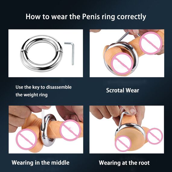 Penisring Metall Edelstahl Hodenringe Für Den Mann 5 Größe Hodengewicht Männer Cockring Penis Ringe Sex Spielzeug & Spiele Für Paare (5cm/1.97in)