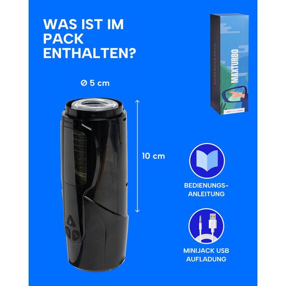 MySecretCase Realistische Masturbatoren 7 Stimulationsmodi + Turbo-Modus, Masturbator für Männer, Penisvibrator, Masturbieren für Männer Elektrisch, Vibrator Mann, Elektrische Cup-Masturbatoren USB